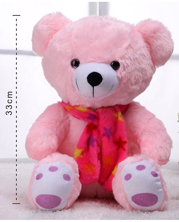 Babyhug Plush Teddy Bear Soft Toy Pink - Height 33 cm