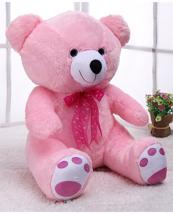 Babyhug Plush Teddy Bear Soft Toy Pink - Height 41 cm