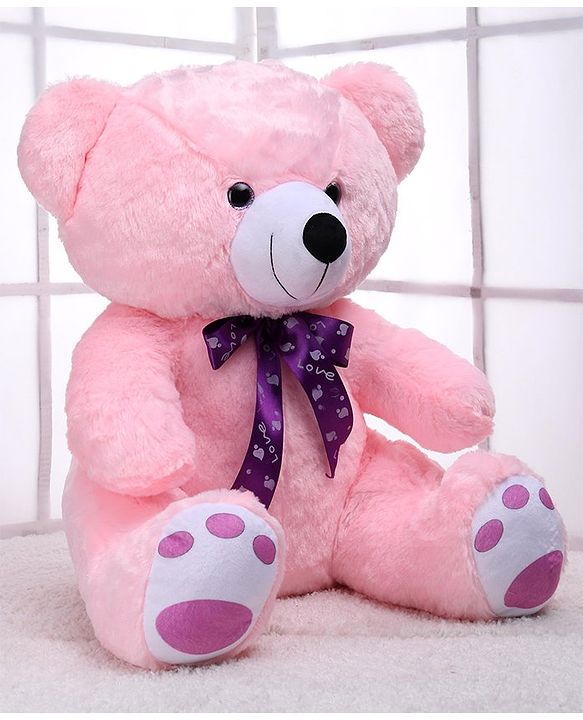 Babyhug Plush Teddy Bear Soft Toy Light Pink - Height 50 cm