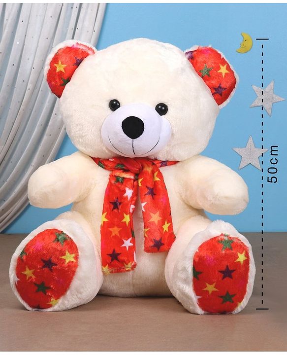 Babyhug Plush Teddy Bear Soft Toy Cream - Height 50 cm
