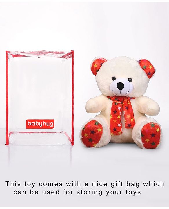 Babyhug Plush Teddy Bear Soft Toy Cream - Height 50 cm