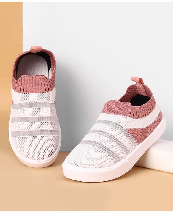 Cute Walk by Babyhug Slip On Casual Shoes - White & Grey