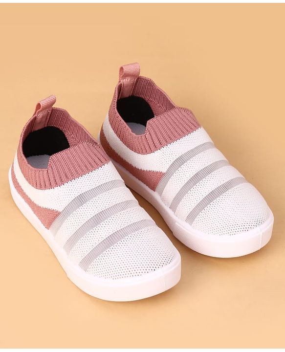 Cute Walk by Babyhug Slip On Casual Shoes - White & Grey
