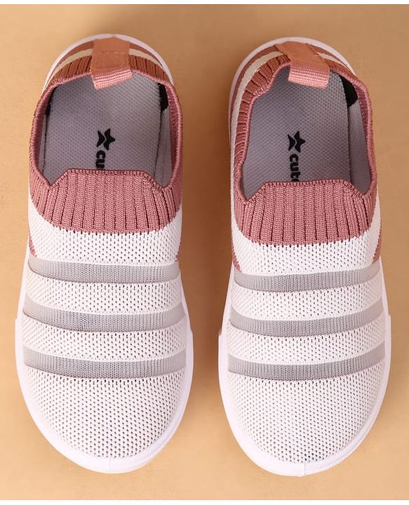 Cute Walk by Babyhug Slip On Casual Shoes - White & Grey