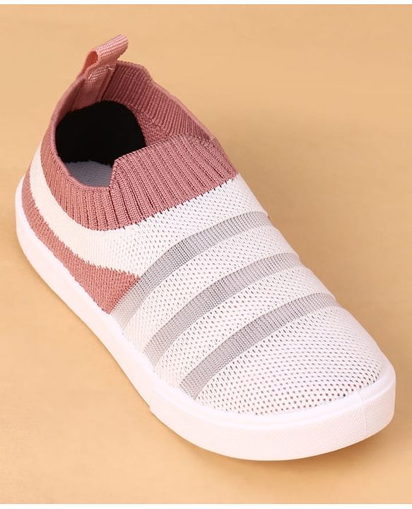 Cute Walk by Babyhug Slip On Casual Shoes - White & Grey