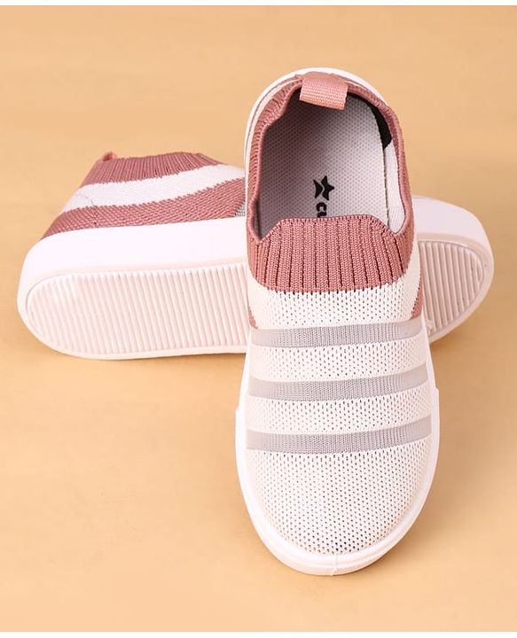 Cute Walk by Babyhug Slip On Casual Shoes - White & Grey