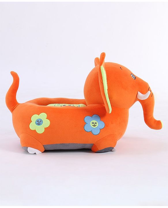 Babyhug Elephant Shaped Soft Seat - Orange