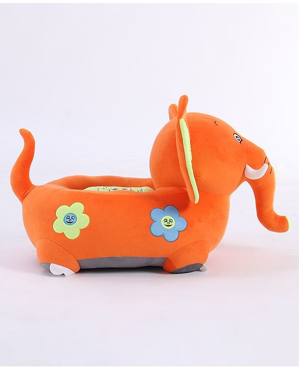 Babyhug Elephant Shaped Soft Seat - Orange