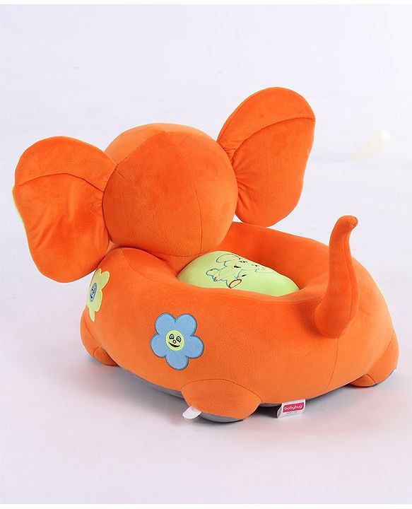 Babyhug Elephant Shaped Soft Seat - Orange