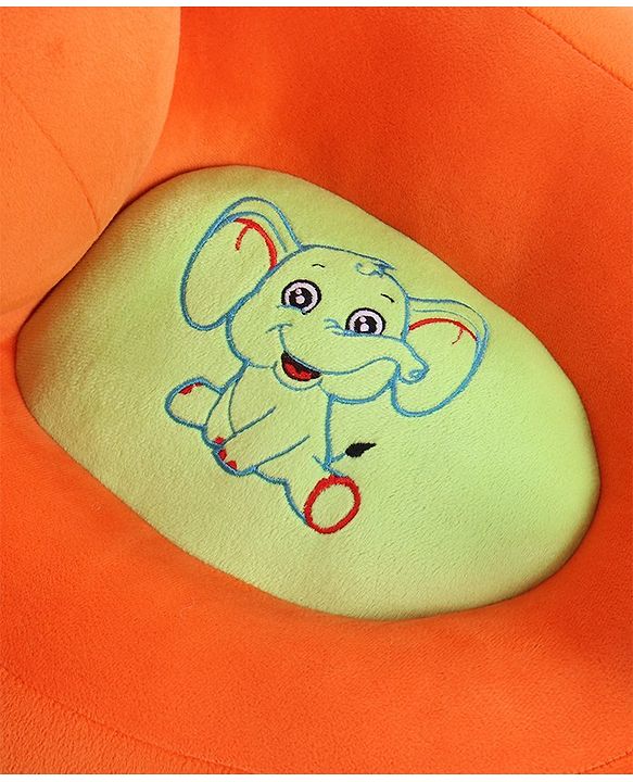 Babyhug Elephant Shaped Soft Seat - Orange