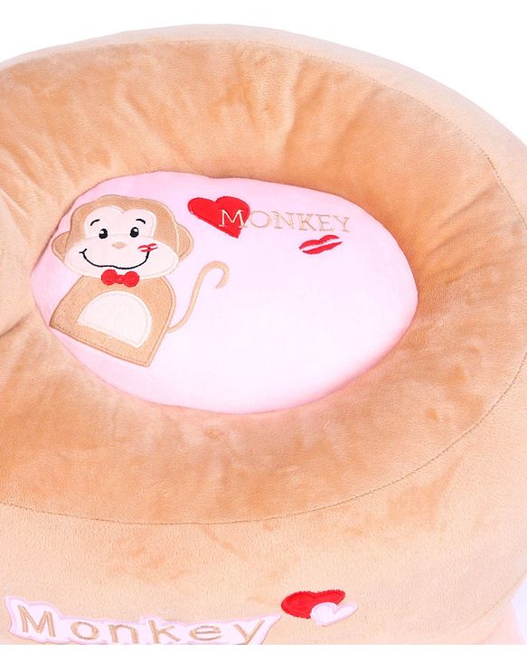 Babyhug Monkey Shaped Soft Seat - Light Brown
