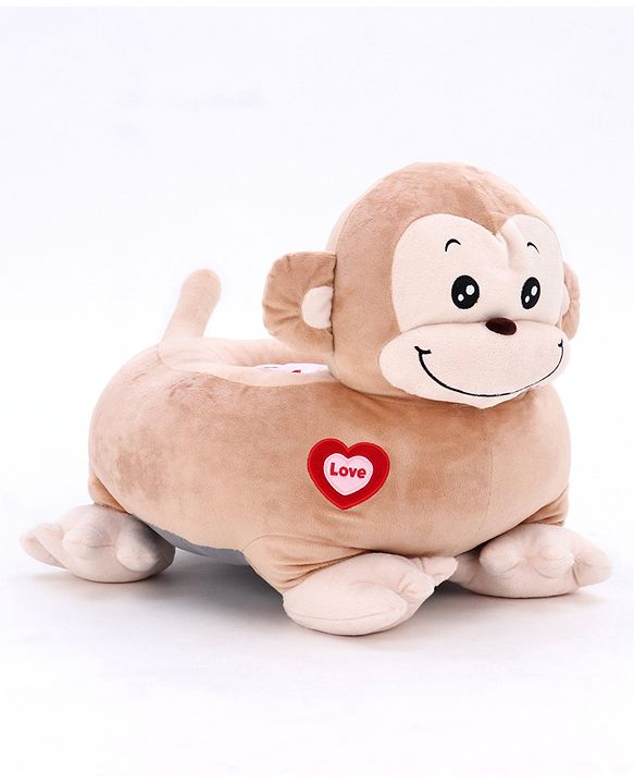 Babyhug Monkey Shaped Soft Seat - Light Brown