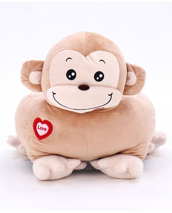 Babyhug Monkey Shaped Soft Seat - Light Brown