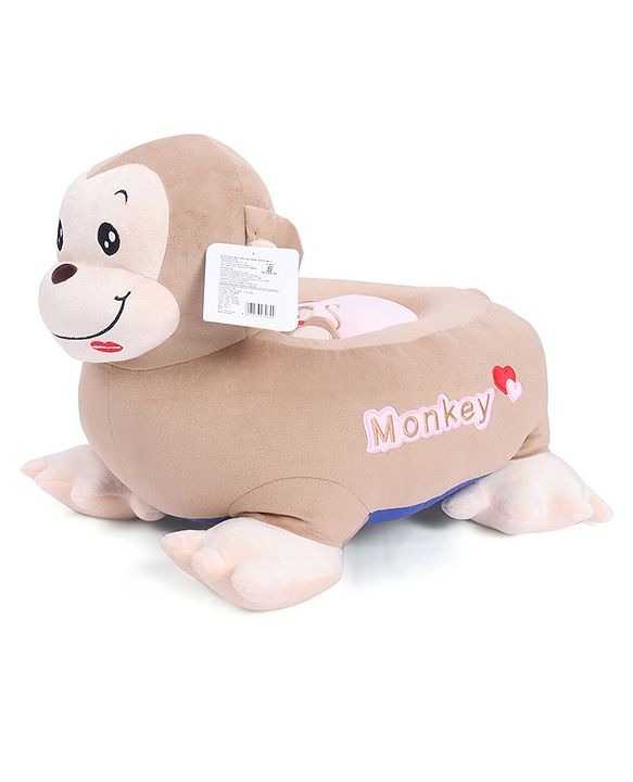 Babyhug Monkey Shaped Soft Seat - Light Brown