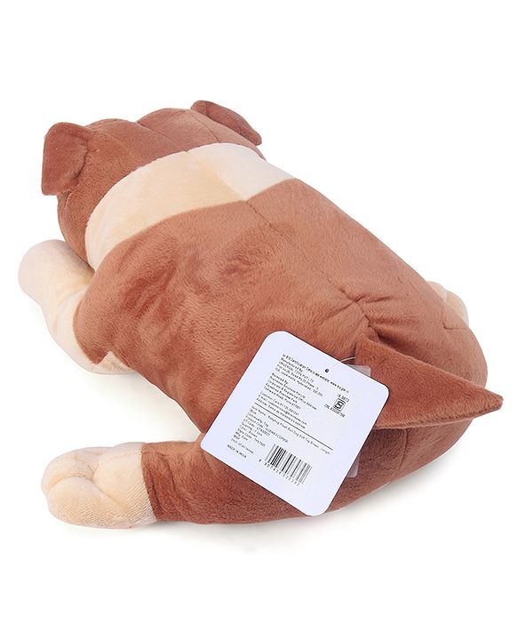 Babyhug Plush Bull Dog Soft Toy Brown - Length 38cm