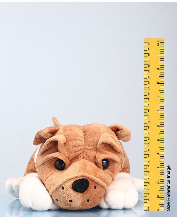 Babyhug Plush Bull Dog Soft Toy Brown - Length 38cm