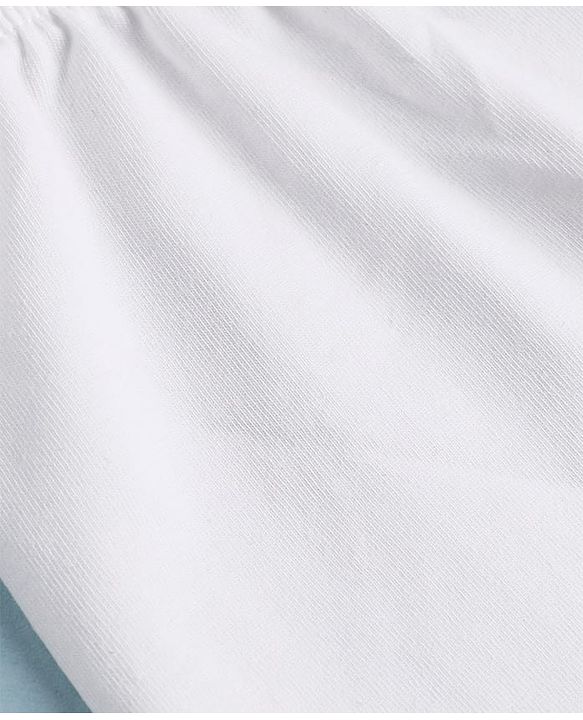 Babyhug Cotton Elastane Knit Full Length Solid Lycra Leggings - White