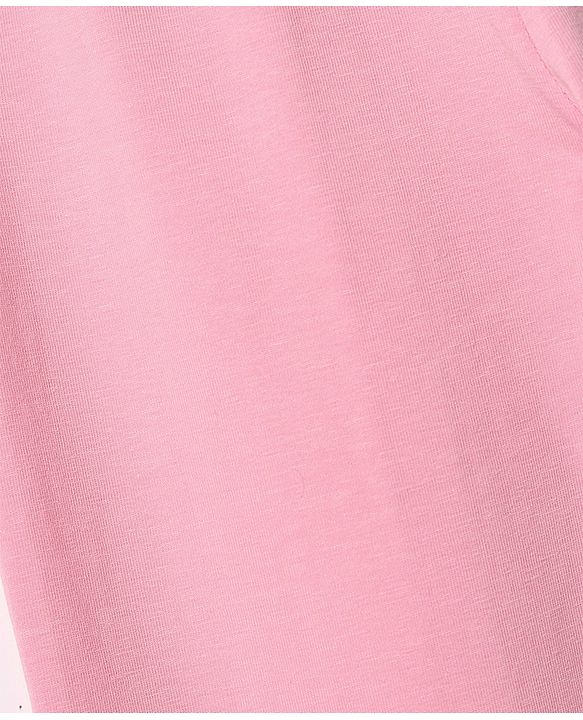 Babyhug Cotton Lycra Elastane Knit Slim Fit Full Length Solid Leggings Pack of 3 - Navy Blue, Pink & Dark Pink