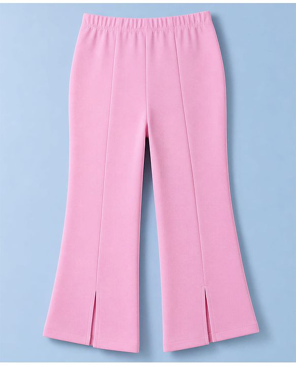Babyhug Knit Full Sleeves Solid Top & Pant Set With Blazer - Pink