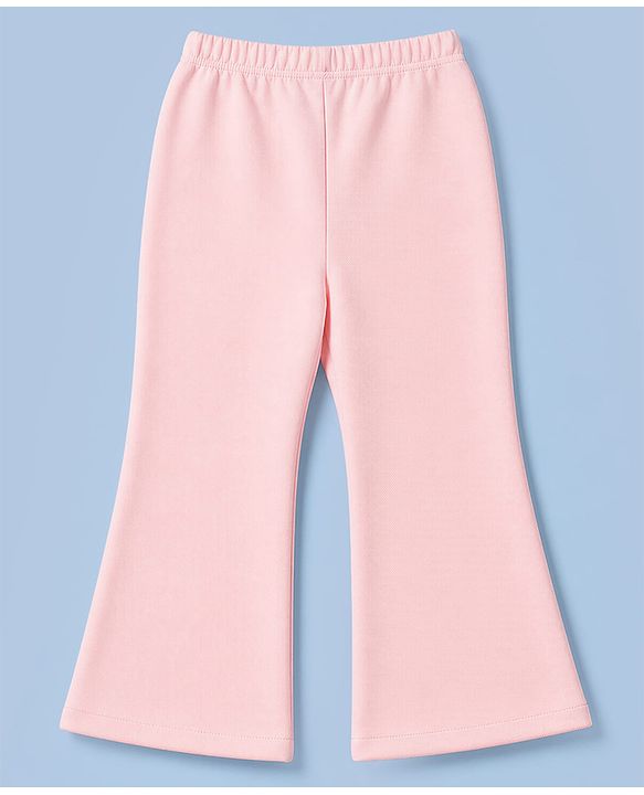 Babyhug Knit Full Sleeves Solid Top & Pant Set With Blazer - Peach