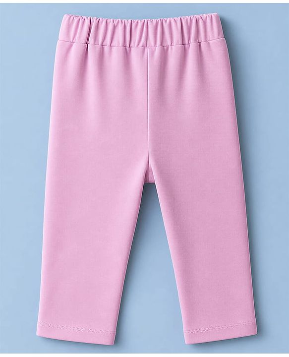 Babyhug Knit Full Sleeves Solid Top & Pant Set With Blazer - Pink