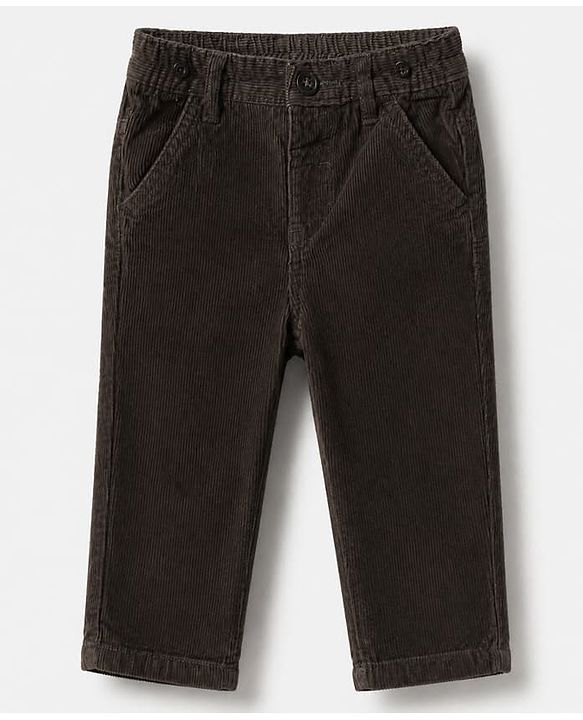 Babyhug 100% Cotton Woven Full Sleeves Shirt and Pants Set With Bow & Suspender - Black & Olive Green