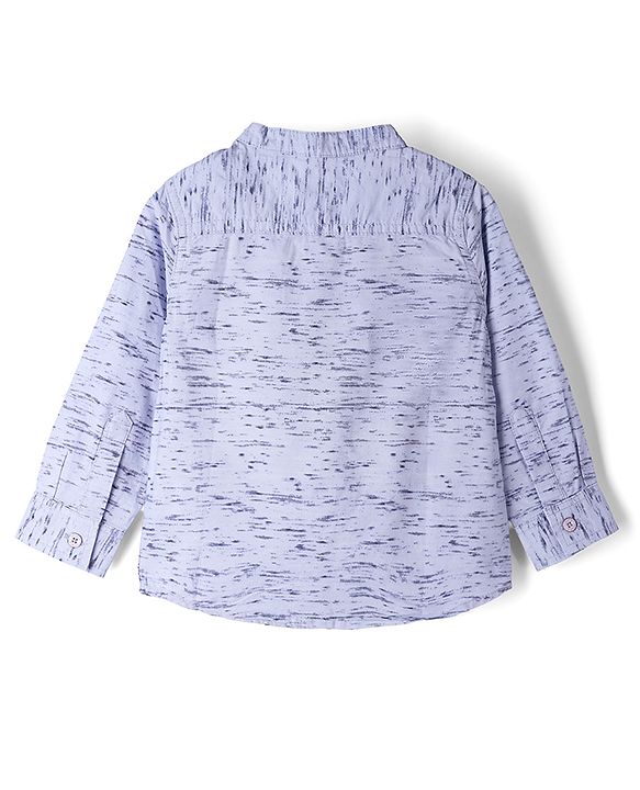 Babyhug 100% Cotton Woven Full Sleeves Printed Shirt & Jeans - Black & Blue