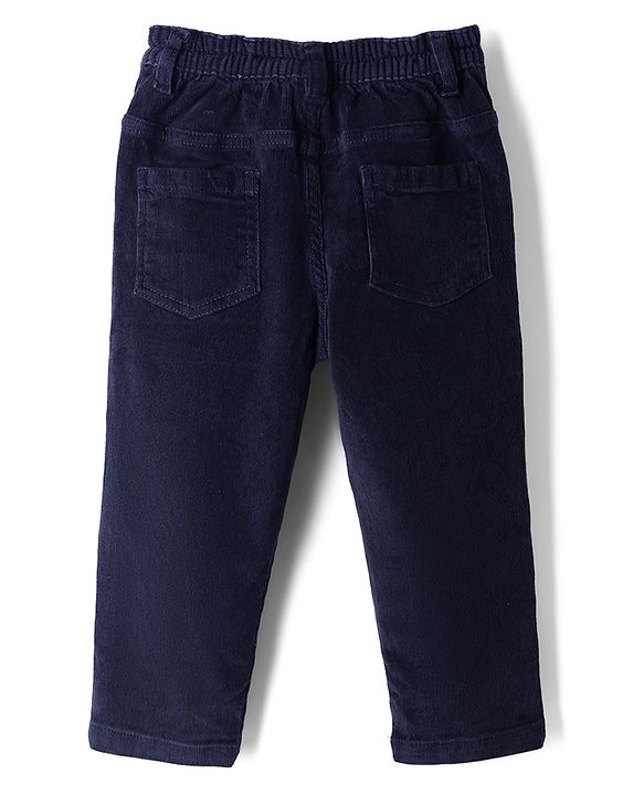 Babyhug 100% Cotton Woven Full Sleeves Printed Shirt & Jeans - Black & Blue