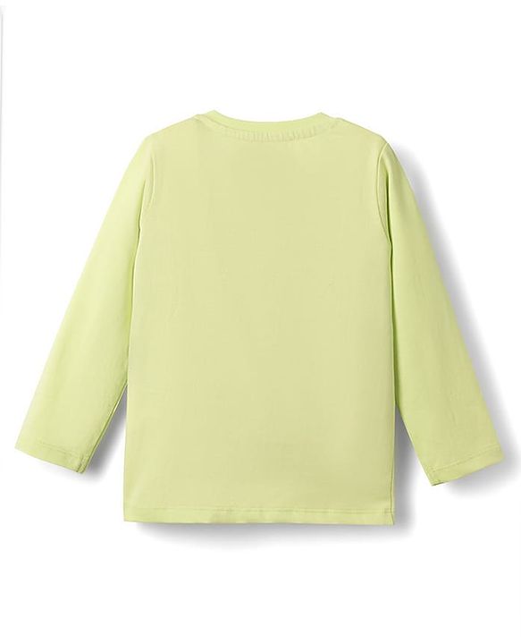 Babyhug Marvel Single Jersey Knit Full Sleeves T-Shirt & Pyjama Night Suit with Avengers Graphics - Limegreen & Black