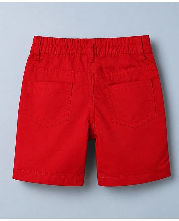 Babyhug 100% Cotton Woven Half Sleeves Shirt and Shorts with Bow Tie - Red & White