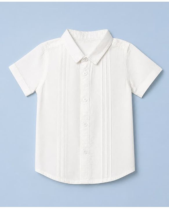 Babyhug 100% Cotton Woven Half Sleeves Shirt and Shorts with Bow Tie - Red & White