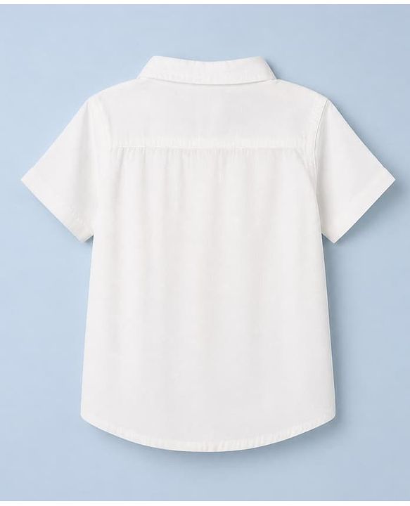 Babyhug 100% Cotton Woven Half Sleeves Shirt and Shorts with Bow Tie - Red & White