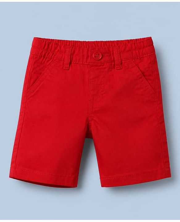 Babyhug 100% Cotton Woven Half Sleeves Shirt and Shorts with Bow Tie - Red & White