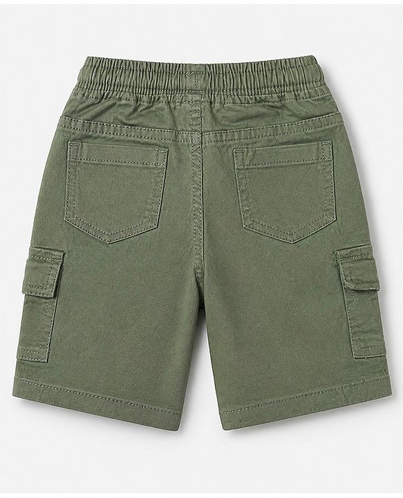 Babyhug 100% Cotton Woven Half Sleeves Shirt and Shorts with Checks - Green