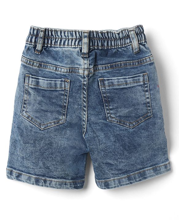 Babyhug Cotton Woven Half Sleeves Checked Shirt and Shorts Set - Blue