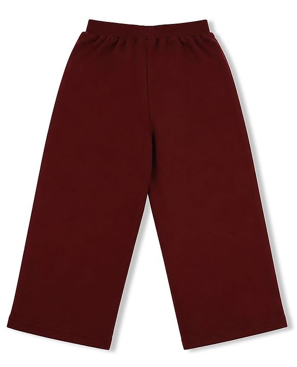 Pine Kids Knit Full Length Track Pant With Side Tape Detailing - Wine