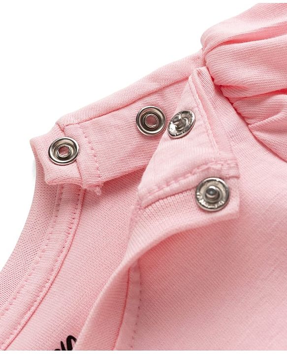 Babyhug Disney 100% Cotton Knit Full Sleeves T-Shirt & Pyjama Night Suit With Winnie The Pooh Graphic - Light Pink