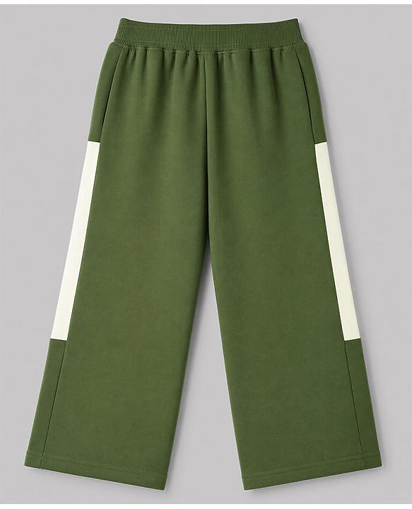 Pine Kids Knit Full Length Cut N Sew Solid Lounge Pant - Olive Green