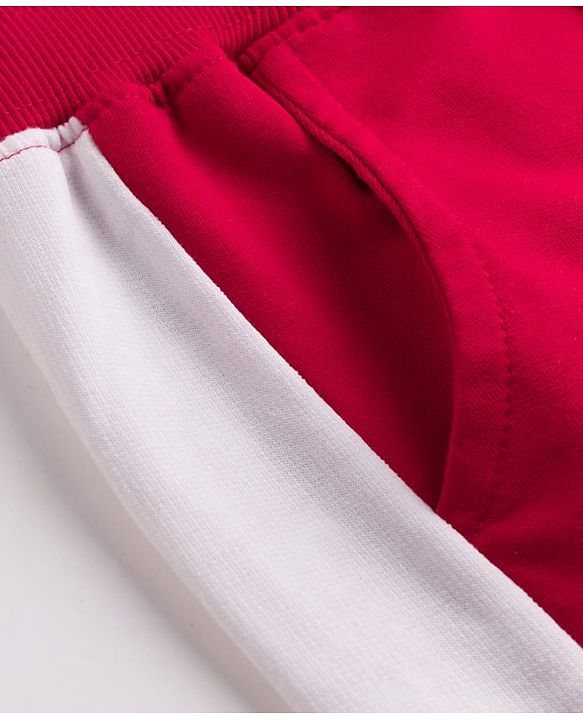 Pine Kids Knit Full Length Track Pant with Tape Detailing - Red
