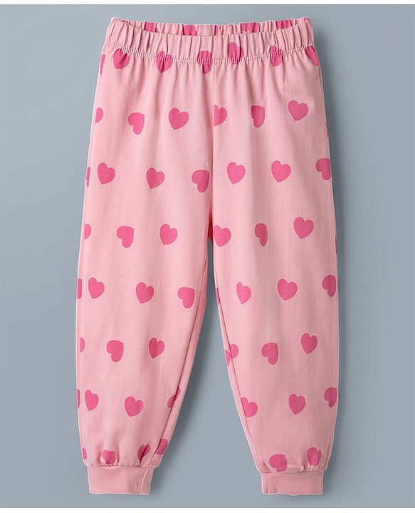 Babyhug Disney 100% Cotton Knit Full Sleeves T-Shirt & Pyjama Night Suit With Minnie Mouse & Friends Graphic - White & Pink
