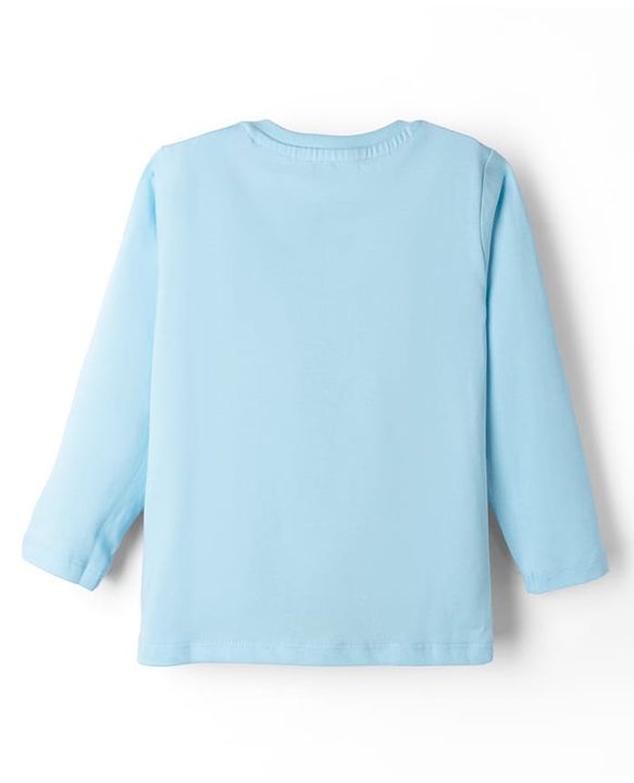 Babyhug Disney Single Jersey Knit Full Sleeves T-Shirt & Pyjama Night Suit with Winnie the Pooh Graphic - Sky Blue
