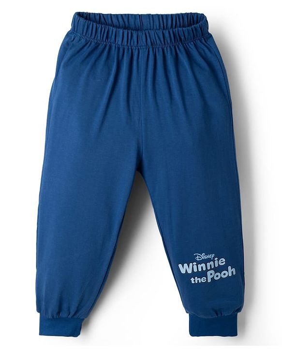 Babyhug Disney Single Jersey Knit Full Sleeves T-Shirt & Pyjama Night Suit with Winnie the Pooh Graphic - Sky Blue