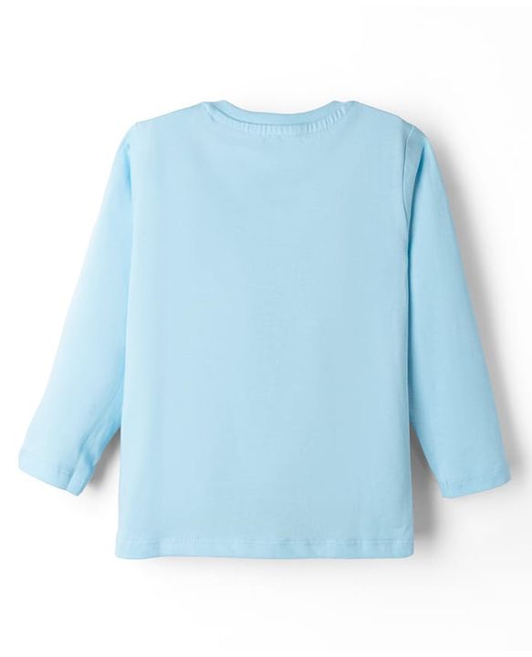 Babyhug Disney Single Jersey Knit Full Sleeves T-Shirt & Pyjama Night Suit with Winnie the Pooh Graphic - Sky Blue