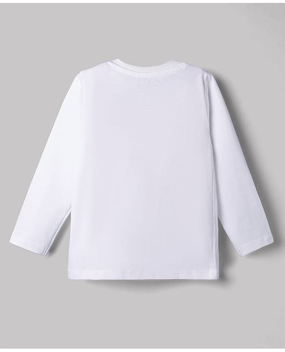 Babyhug Disney Single Jersey Knit Full Sleeves T-shirt & Pyjama Night Suit With Mickey Mouse Graphic -White