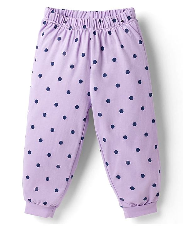 Babyhug Disney Single Jersey Knit Full Sleeves T-Shirt & Pajama Night Suit with Minnie Mouse Graphics - Navy Blue