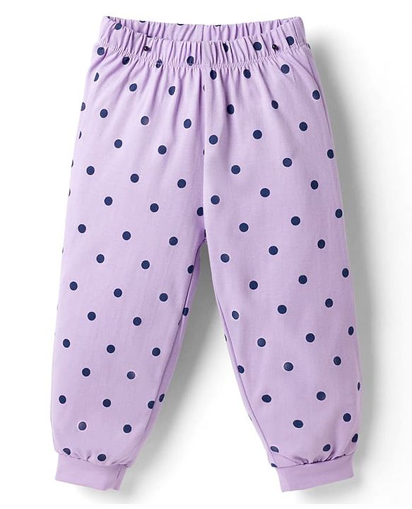 Babyhug Disney Single Jersey Knit Full Sleeves T-Shirt & Pajama Night Suit with Minnie Mouse Graphics - Navy Blue