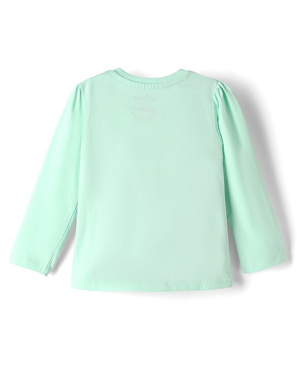 Babyhug Disney Single Jersey Knit Full Sleeves T-Shirt & Pyjama Night Suit With Marie Graphic - Pink & Light Green