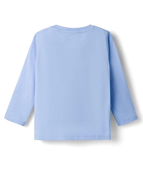 Babyhug Disney Single Jersey Knit Full Sleeves T-Shirt & Pyjama Night Suit with The Lion King Graphics - Blue
