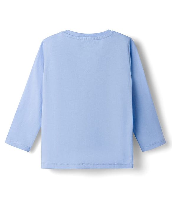 Babyhug Disney Single Jersey Knit Full Sleeves T-Shirt & Pyjama Night Suit with The Lion King Graphics - Blue