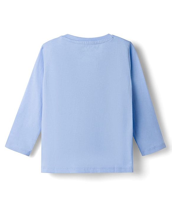 Babyhug Disney Single Jersey Knit Full Sleeves T-Shirt & Pyjama Night Suit with The Lion King Graphics - Blue
